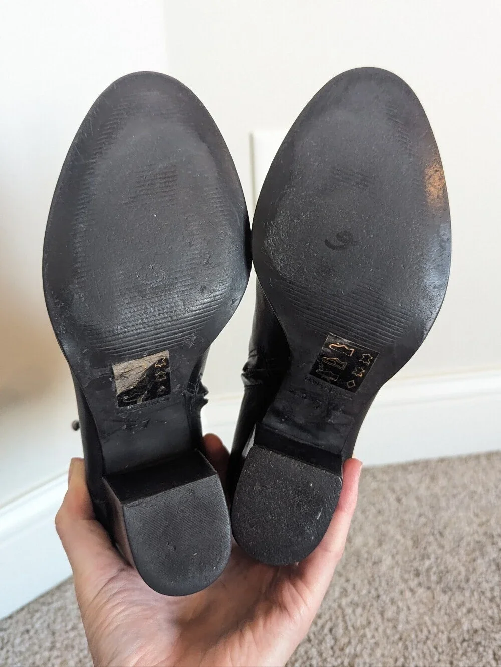 Madewell Kelci Black Leather Ankle Boots sz 7